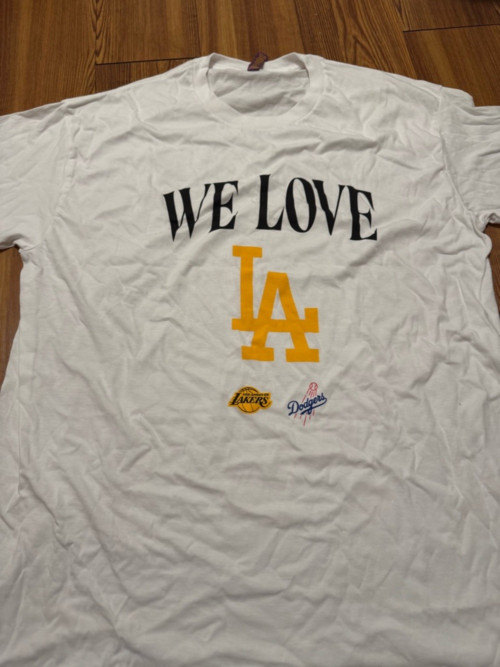 Los Angeles Lakers x Dodgers 'We Love LA' Shirt Sz XL Arena Giveaway 11/5/25